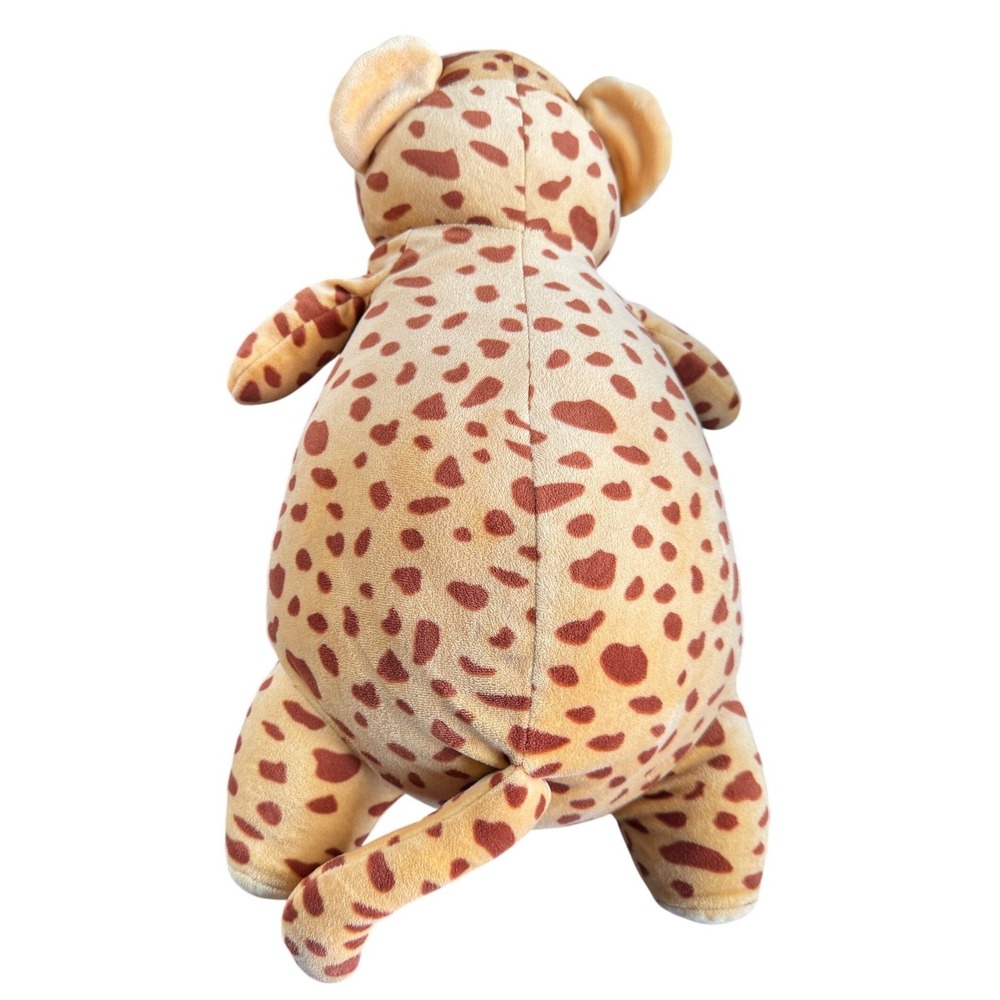Pillowfort Weighted Cheetah Plush Throw Pillow Tan Brown Spotted 20x7" Sensory